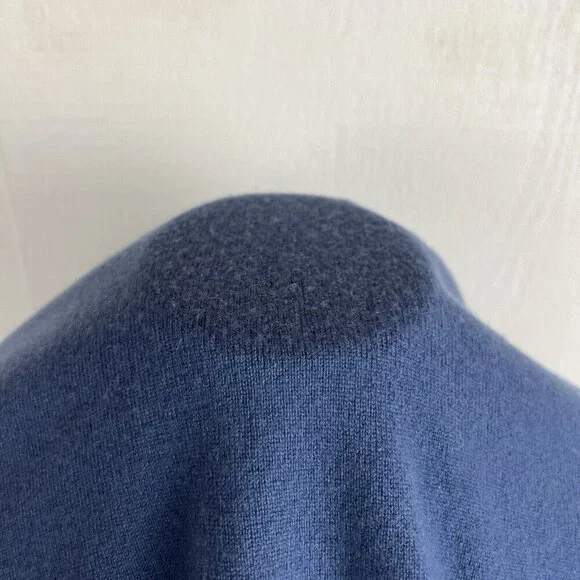 Vince Sweater L Womens New $320 Blue 100% Cashmere Soft Minimalist Pullover - Picture 10 of 11